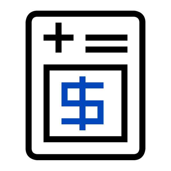 icon depicting an insurance or medical bill